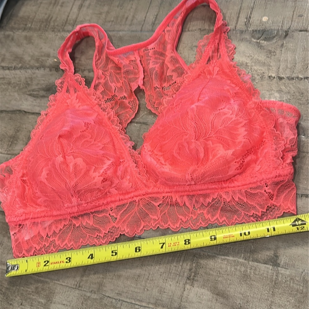 Auden Wireless Racerback Bra Lace Bralette Sheer Lightly Lined Pullover Medium - Picture 8 of 11